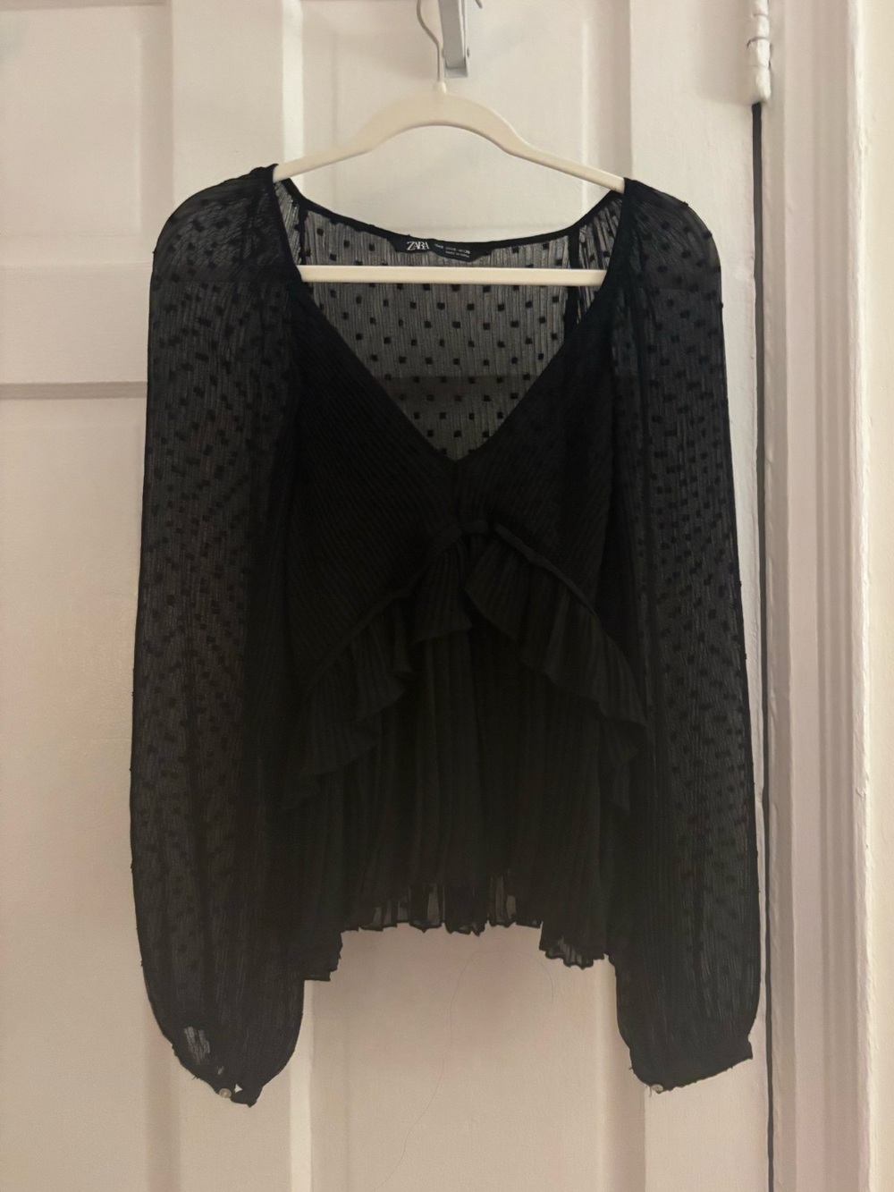 Zara Ruffle Dot Blouse - Picture 2 of 4